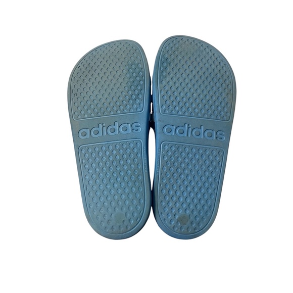 Adidas Women's Blue and White Slip On Sandals Size 6.5 - Picture 8 of 8